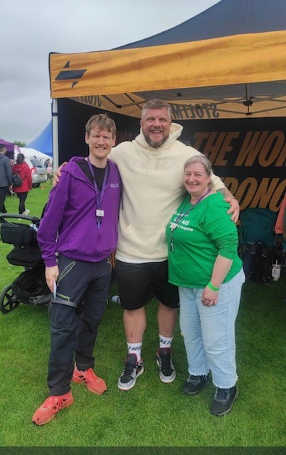 After meeting <a href="/stoltman_tom/">Tom Stoltman</a> at UHI recently, the KX Team's Last Aid Development Officer, Susan Speke, was 'staying spicy' yet again at the Highland Games with @luke_stoltman and her colleague, Craig! Susan is often at events and is always happy to talk about <a href="/lastaid_scot/">Last Aid Scotland - National Hub</a>.