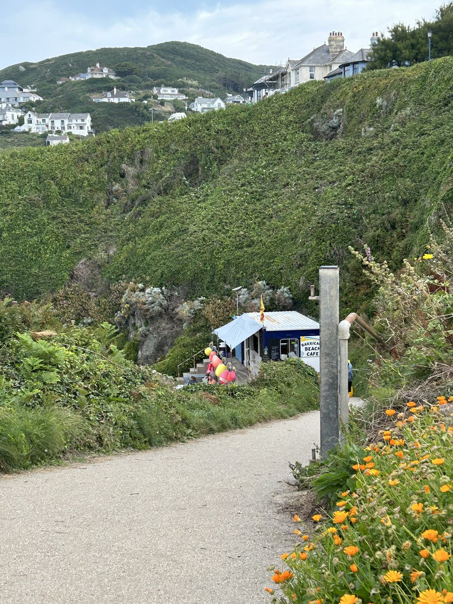 WoolacombeTIC's tweet photo. A lovely warm morning in #woolacombe, not quite as sunny as the last few days but perfectly pleasant! I took a slight detour on my way from Marine Drive to work … along the Beach and Esplanade over to #Barricane and #Combesgate, before heading to the TIC! We are open 10-5 😊 https://t.co/8zuQ0QItmL