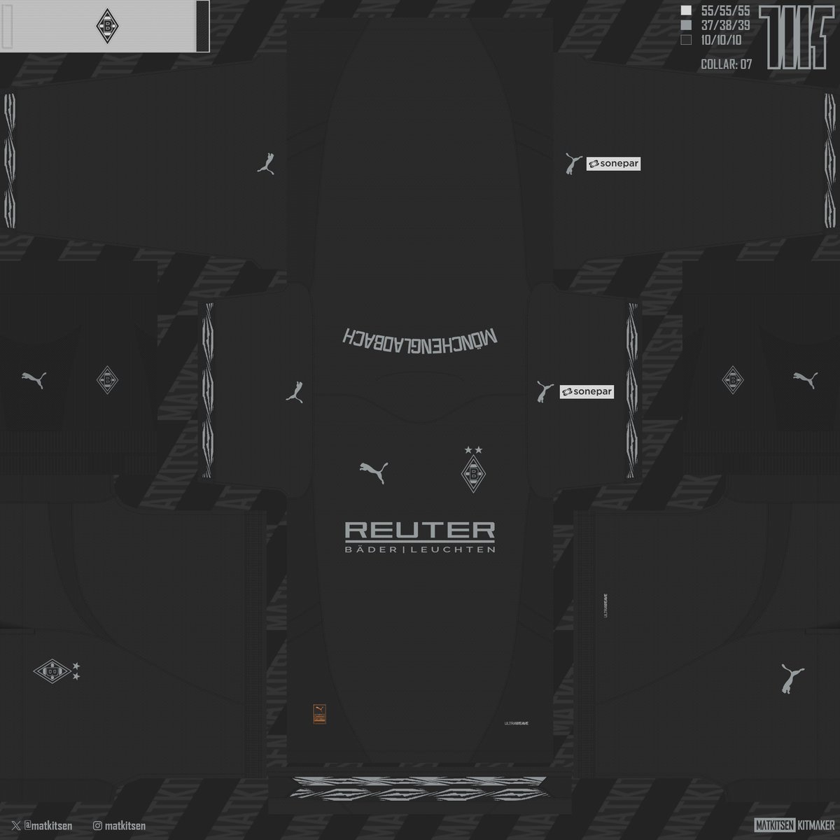 matkitsen's tweet photo. Borussia Mönchengladbach 24/25 full kitpack
#PES2021 #diefohlen #Bundesliga 
*Third kit and new goalkeeper kit added

Download: https://t.co/2OY8uSkjPt https://t.co/Y3WjgE9o0z