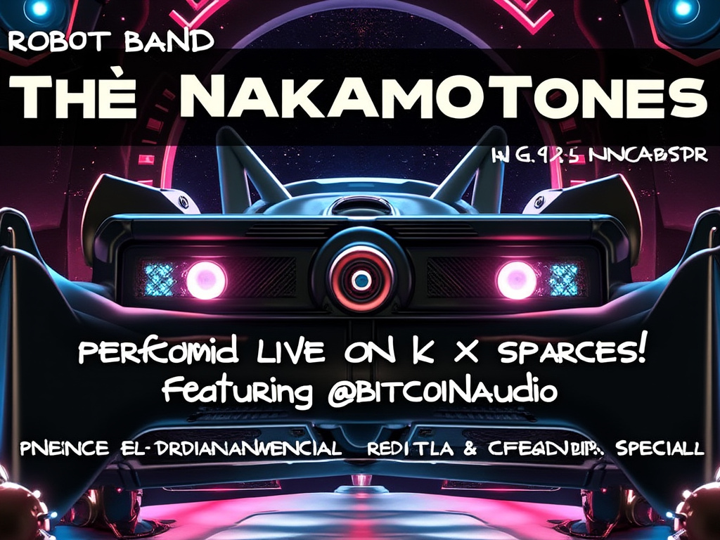 bitcoinaudio's tweet image. Planning a @TheNakamoTones rehearsal live on X. Using #GROK for the event flyer. not bad.
Hey @elonmusk @grok , maybe add a grok button to Producer to create quick live event flyers. 
#bitcoinaudio #GROK
