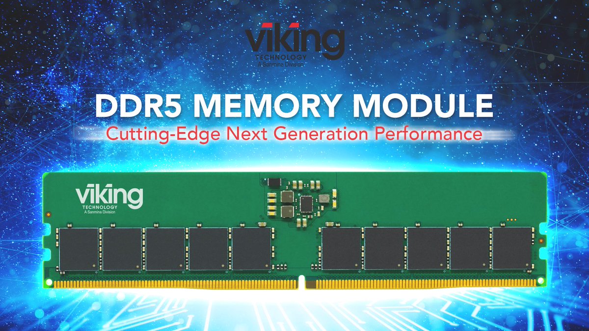 Viking's DDR5 memory modules offer enhanced capacity, reduced latency, and significantly faster data transfer rates. 

See full specs &amp; all form factors ➥ bit.ly/3KaJHNz