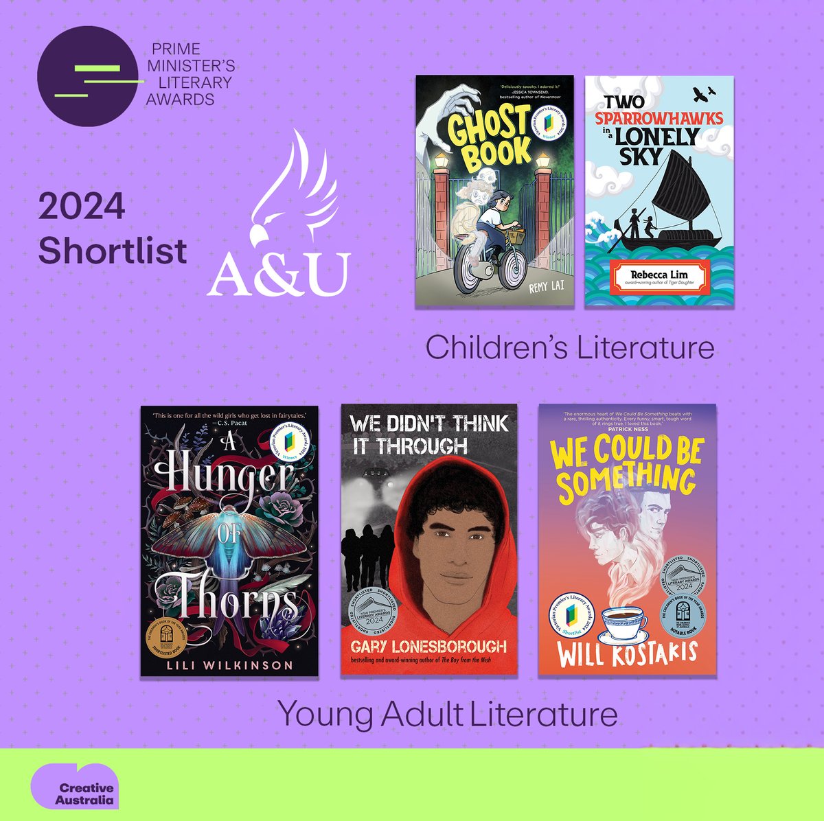 Allen & Unwin (@allenandunwin) on Twitter photo A massive congratulations to all our amazing authors whose work has been shortlisted for the 2024 Prime Minister’s Literary Awards! 🥳
Read our list and more here 👉 bit.ly/4czIOKc
<a href="/creative_gov_au/">Creative Australia</a> #PMLitAwards A massive congratulations to all our amazing authors whose work has been shortlisted for the 2024 Prime Minister’s Literary Awards! 🥳
Read our list and more here 👉 bit.ly/4czIOKc
<a href="/creative_gov_au/">Creative Australia</a> #PMLitAwards