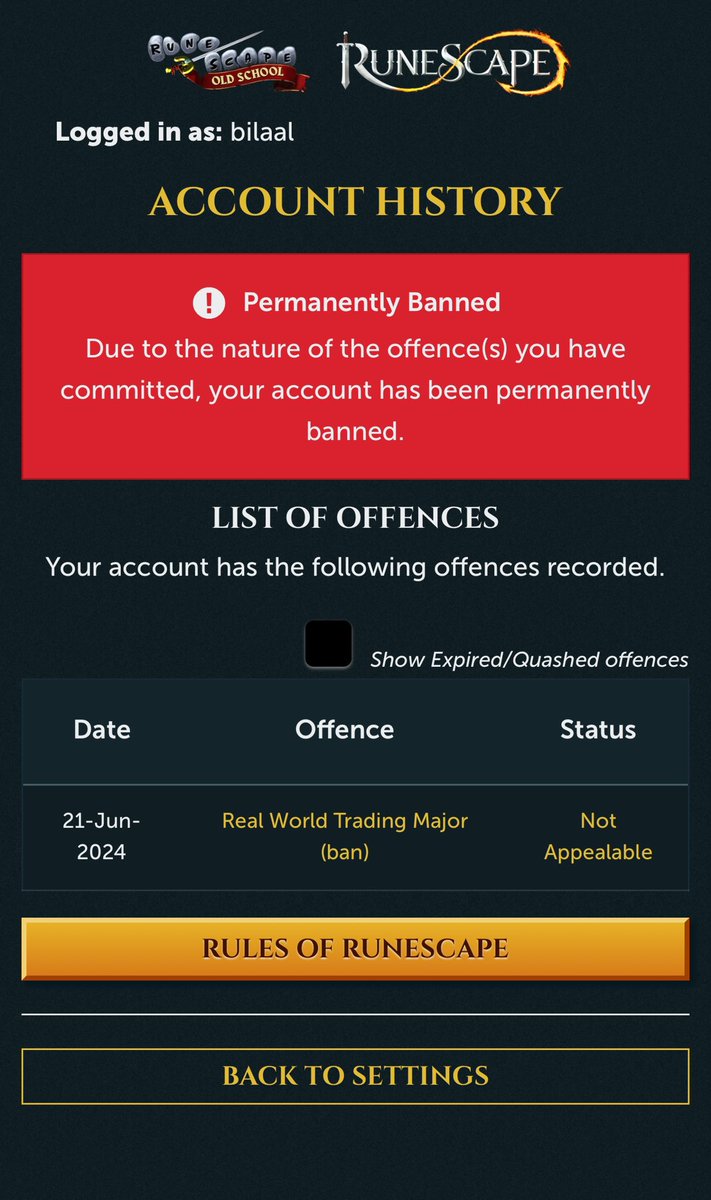Billyc1801's tweet photo. @JagexAyiza please look into this I’m sure you’ll find my ban doesn’t warrant a perm ban. I’ve never ever ever sold GP in my life. Death matching is banned now surely I can be reconsidered?? Even temp ban https://t.co/cYjTO6nywE