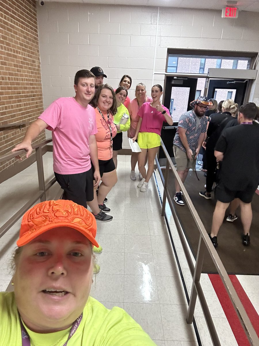 DrTDeering's tweet photo. Great week of back to school activities so far this week!  Great speeches, meeting new staff, catching up with colleagues-workers, and today we did the amazing race TMS style.  Reposting of pictures coming here and in replies!  @TMS_Trojans #trojanstogether #neonteamisawesome https://t.co/WlsLnpaWBX