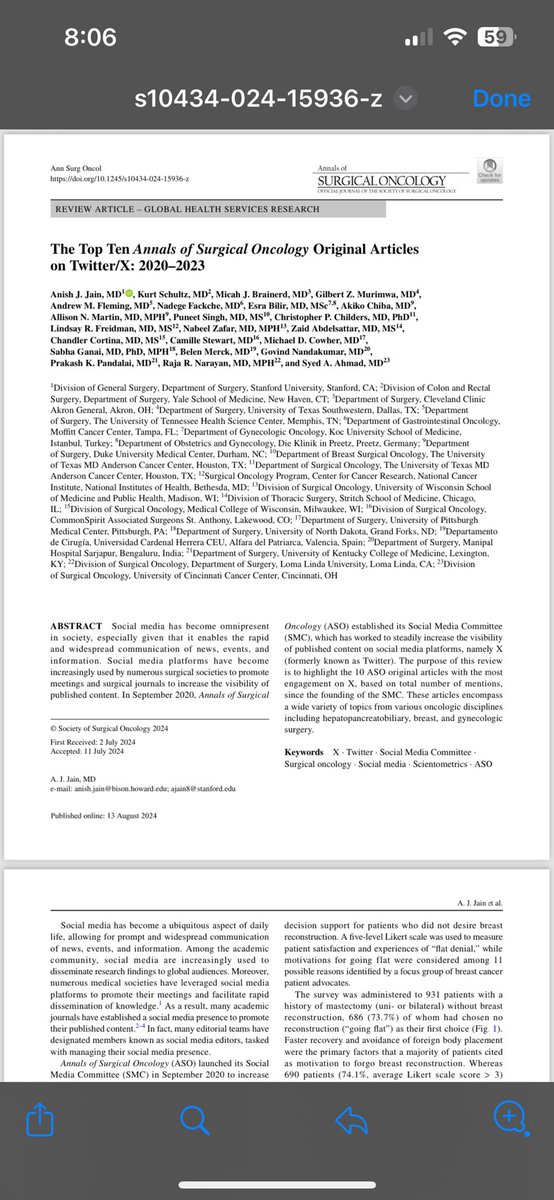 Abhishek Chatterjee MD,MBA,FACS (@chatterjeeonco1) on Twitter photo Happy to see our #breastconservingsurgery paper demonstrating survival superiority to #mastectomy mentioned as a TOP 10 <a href="/AnnSurgOncol/">Annals of Surgical Oncology</a> paper. <a href="/gdelacruzku/">Gabriel De la Cruz ku, MD</a> <a href="/smnardello/">Salvatore Nardello</a> #breastreconstruction #oncoplasticsurgery #oncoplastics Happy to see our #breastconservingsurgery paper demonstrating survival superiority to #mastectomy mentioned as a TOP 10 <a href="/AnnSurgOncol/">Annals of Surgical Oncology</a> paper. <a href="/gdelacruzku/">Gabriel De la Cruz ku, MD</a> <a href="/smnardello/">Salvatore Nardello</a> #breastreconstruction #oncoplasticsurgery #oncoplastics