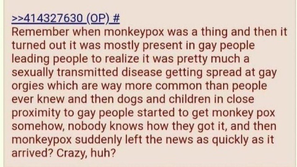 dbl55555's tweet photo. @iFightForKids They’re about to get even #Madder as using #MonkeyPox diagnoses We #Expose them for the #Zoophiles #Pedophiles and #Pederasts that they Truly are. https://t.co/xK8jkC103H