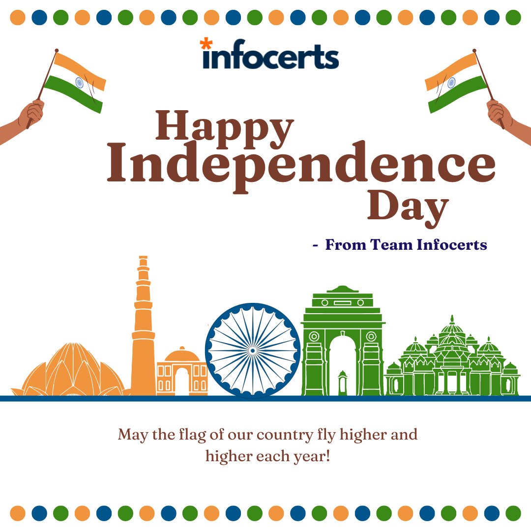 infocerts's tweet image. May this Independence Day inspire us to preserve not only our physical sovereignty but also our virtual domains. Stay empowered, stay vigilant! Jai Hind!🙌  
#IndependenceDay #InfoSecAwareness #ProudToBeIndian #CyberSovereignty
--Team Infocerts