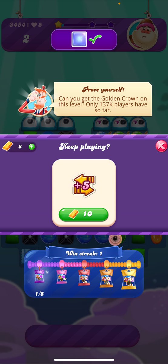 SIMONEHALLtv's tweet photo. @CandyCrushSaga why does it ask me to keep playing when I cleared out all of the jellies with two moves left ??!! https://t.co/1VDfyFHfpk