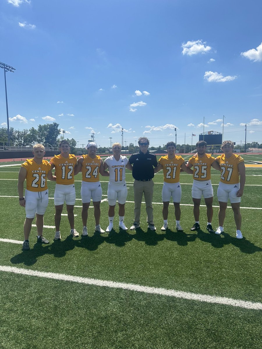 The running back room — Led by Coach Parker Lewis and Senior Will McDaniel!