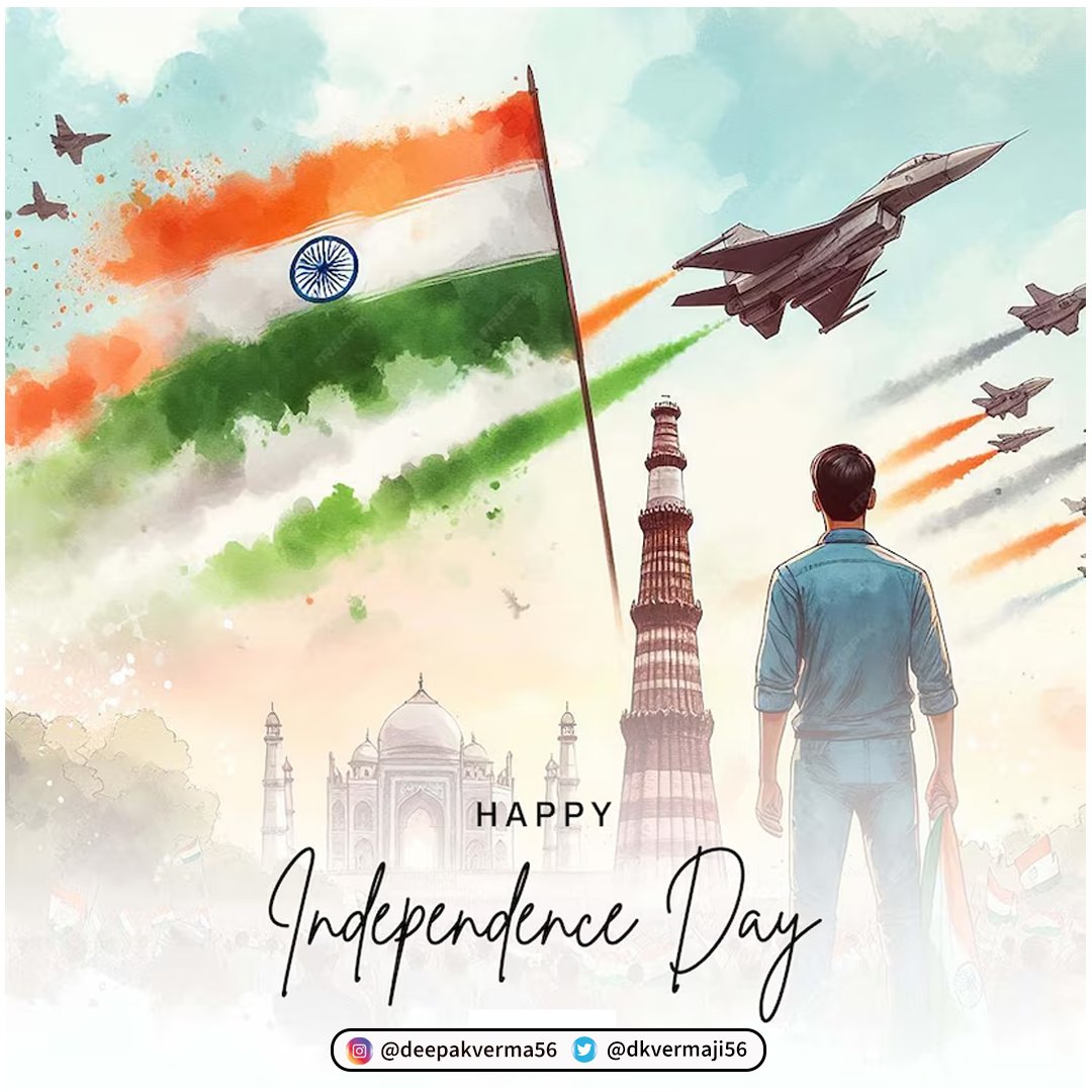 dkvermaji56's tweet photo. Today we are celebrating the 78th India Independence Day. #barat

#happyindependenceday #indiaindependenceday #JaiHind #NewIndia #modiji https://t.co/ra3JqrXqOj