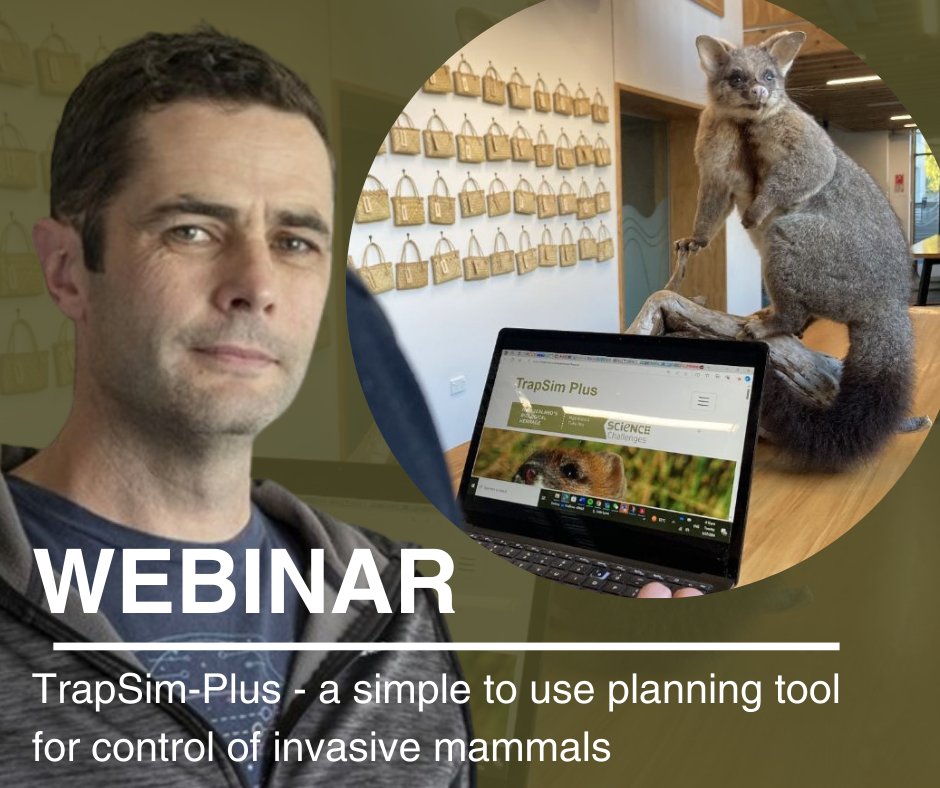 Webinar | Friday 23 August 10:30 - 11:00

TrapSim-Plus: a simple to use planning tool for control of invasive mammals. A webinar by Andrew Gormley
Webinar | Friday 23 August 10:30 - 11:00

Register here: gleanreport.com/events/andrew-…