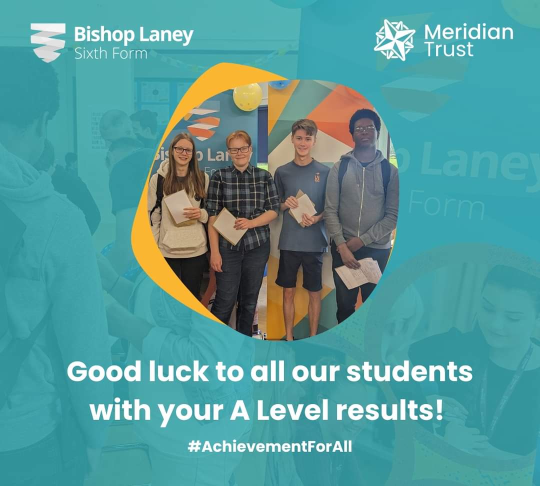 Bishop Laney Sixth Form (@bishoplaneyvi) on Twitter photo We are so excited to see our Bishop Laney students tomorrow morning at 10am and CELEBRATE with you all!
#AchievementForAll #yourlocalsixthform - with @elycollege & <a href="/meridiantrustuk/">Meridian Trust</a> We are so excited to see our Bishop Laney students tomorrow morning at 10am and CELEBRATE with you all!
#AchievementForAll #yourlocalsixthform - with @elycollege & <a href="/meridiantrustuk/">Meridian Trust</a>