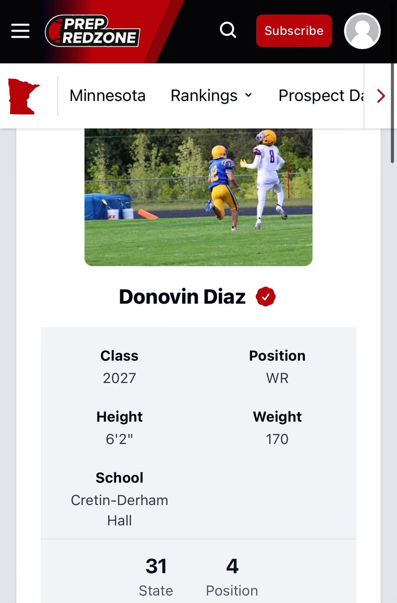 The eye in the sky doesn’t lie! All you do is make plays! Can’t wait to continue to watch you grow! It’s only the beginning! Keep working! Proud of you <a href="/DonovinDiaz/">Donovin Diaz</a> ! 📈