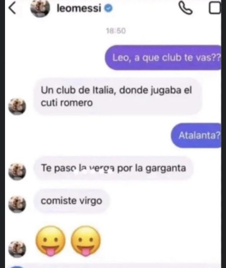 UlisesDavid__'s tweet photo. Cada vez que el Atalanta juega un partido importante me acuerdo de este chat de Messi https://t.co/sUNci7I4Cv