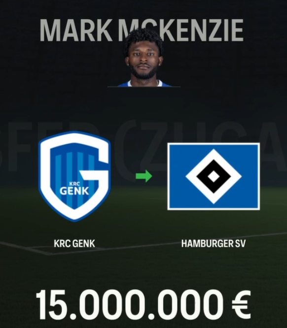 DILL DANN!

Mark McKenzie wechselt von KRC Genk zum Hamburger SV!

Für 15 Mio. € wechselt Rüdiger #RammelHSV sein Wunsch-Verteidiger an die Hafenstadt. 

Laut Insidern war das schon die 2. Verhandlung und Herr Rammel hat beim ersten Mal nen Ausraster mit Schreien geschoben.