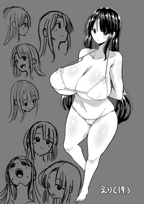 顔の輪郭を変えようとしたけどなんかちょっと違和感感じる。ちょっとずつ修正しながら絵柄進化させていく予定です😇 