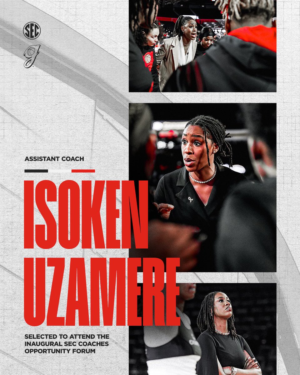 Georgia Basketball ππΆ (@uga_wbb) on Twitter photo Our favorite <a href="/CoachEas1/">Isoken Eas Uzamere</a> is participating in the inaugural <a href="/SEC/">Southeastern Conference</a> Coaches Opportunity forum. Thatβs big time, EAS! Our favorite <a href="/CoachEas1/">Isoken Eas Uzamere</a> is participating in the inaugural <a href="/SEC/">Southeastern Conference</a> Coaches Opportunity forum. Thatβs big time, EAS!