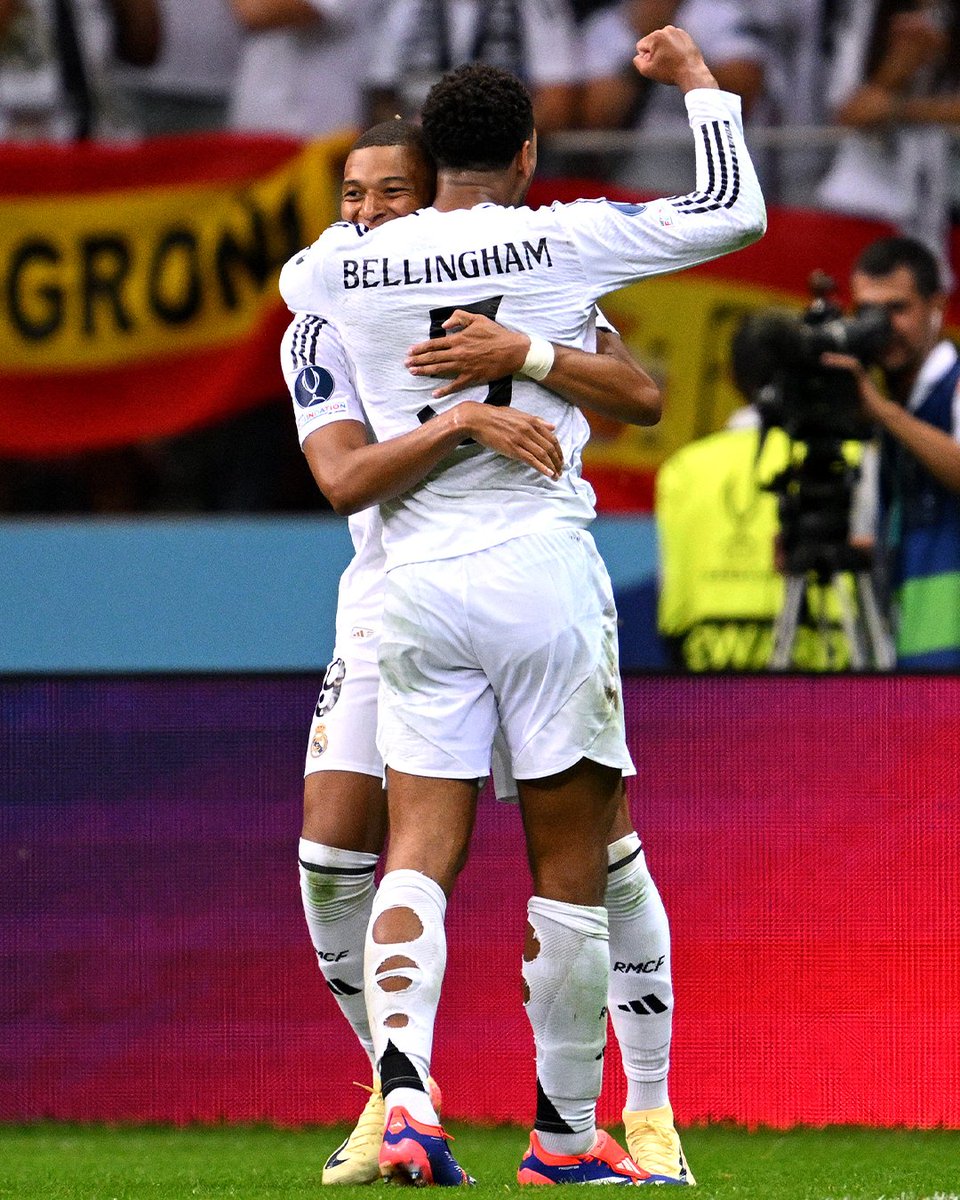 Jude Bellingham 🤝 Kylian Mbappé. 

#SuperCup