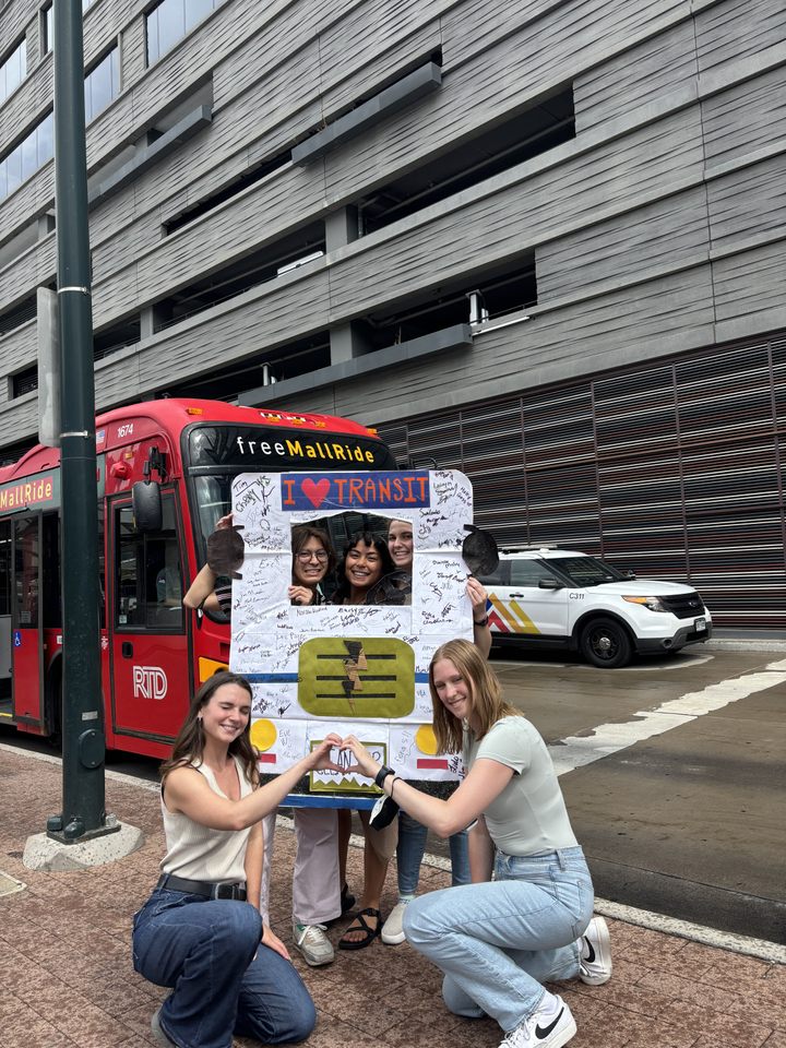 MichelsVeronika's tweet photo. Last month my car got a flat - I've been taking more transit since then, and have gotten way more time to read, catch up with friends, and relax on my way to work. Trains and buses are awesome!🤩 Let's fund more transit options in #Denver 🚌🚊 #KeepTransitMoving https://t.co/aDIz6wh7QW