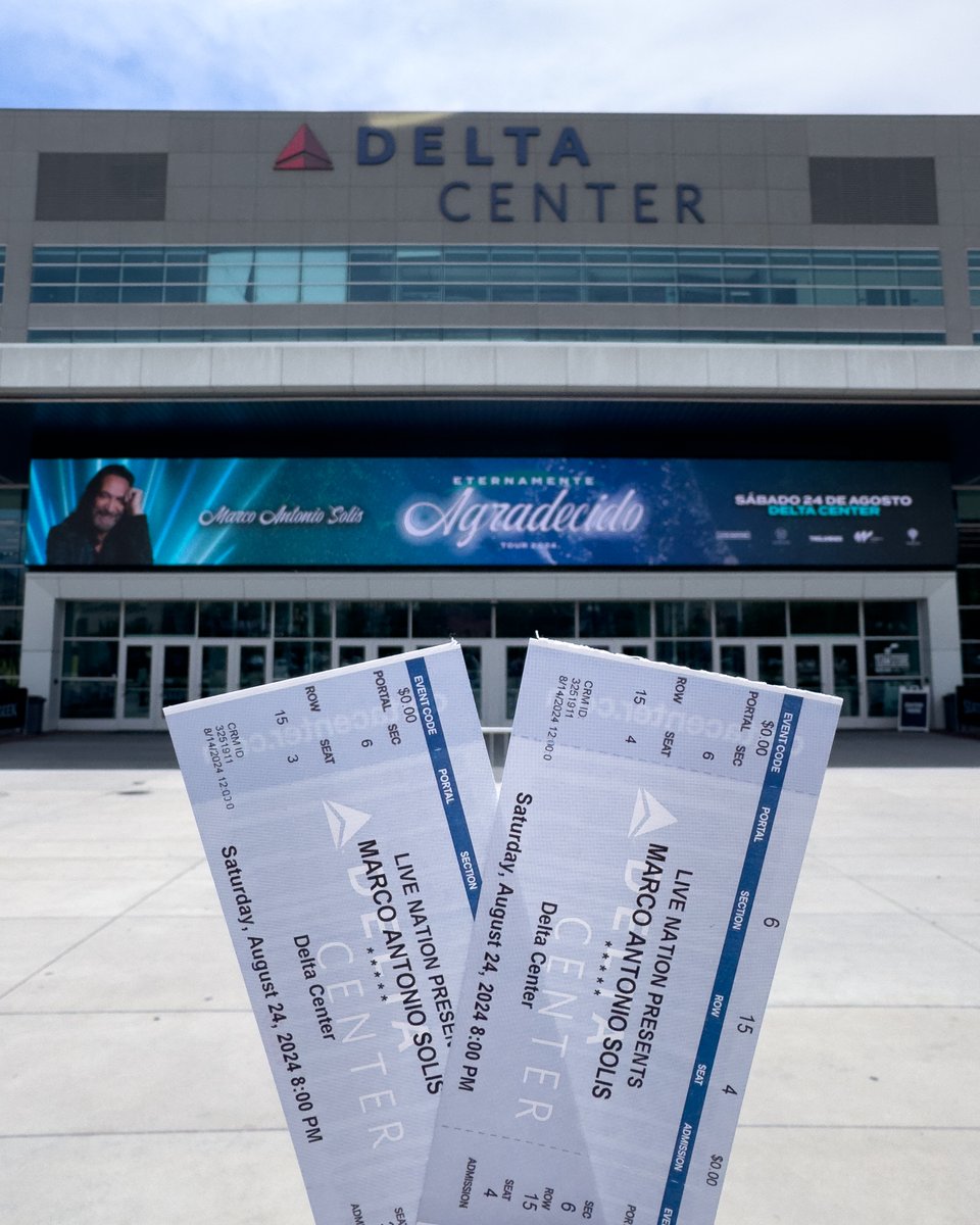 deltacenter's tweet image. 𝗚𝗜𝗩𝗘𝗔𝗪𝗔𝗬: Win 2 lower bowl tickets to @MarcoASolis at #DeltaCenter on Aug. 24! 

To enter:
1️⃣Follow @deltacenter
2️⃣RT
3️⃣Tag a friend

*The winner will be DM'd on 8/16.