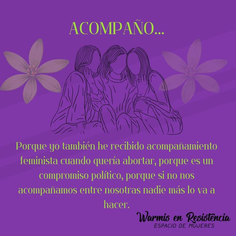 WarmisR's tweet photo. Estamos convencidas de que el aborto debe ser libre, acompañado y sobre todo FEMINISTA.
#TodasAbortamos #AbortoLibre #AcompañarEsAmor #TúDecidesYoAcompaño https://t.co/8BkxMELMZh