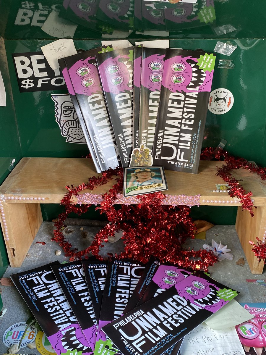 PhillyUnnamed's tweet photo. #PUFF9 programs starting to appear in the wild, @shrekbox. #punk #DIY #punkforlife #horror #HorrorArt #HorrorCommunity #shrek https://t.co/vw1Fgd9yUp