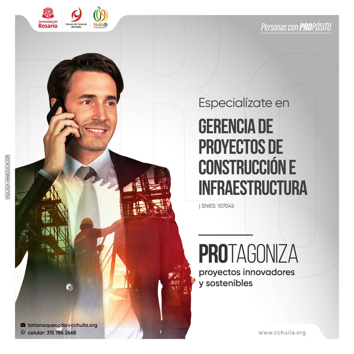 CCHuila's tweet photo. 🎓 ¡Elige la excelencia! La Cámara de Comercio del Huila y la @URosario te ofrecen especializaciones que te preparan para enfrentar los desafíos del mercado actual. 

Más información: https://t.co/Tzvn7kwEKw https://t.co/FF6twSLGqL