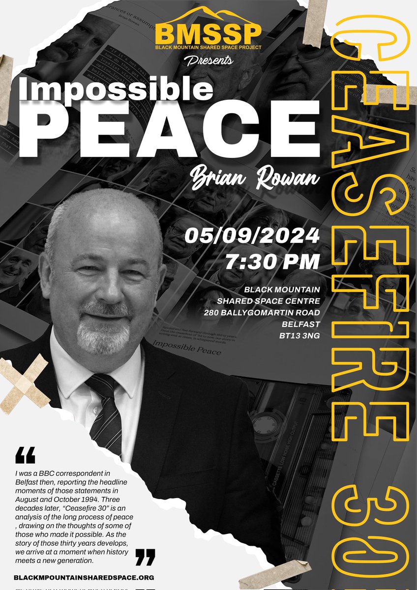 BMSSP (@blackmountainss) on Twitter photo We look forward to this important discussion, a chance to listen and reflect on the imput from all major actors involved in creating the conditions for peace. If you wish to secure a seat please drop an email to Info@blackmountainsharedspace.com We look forward to this important discussion, a chance to listen and reflect on the imput from all major actors involved in creating the conditions for peace. If you wish to secure a seat please drop an email to Info@blackmountainsharedspace.com