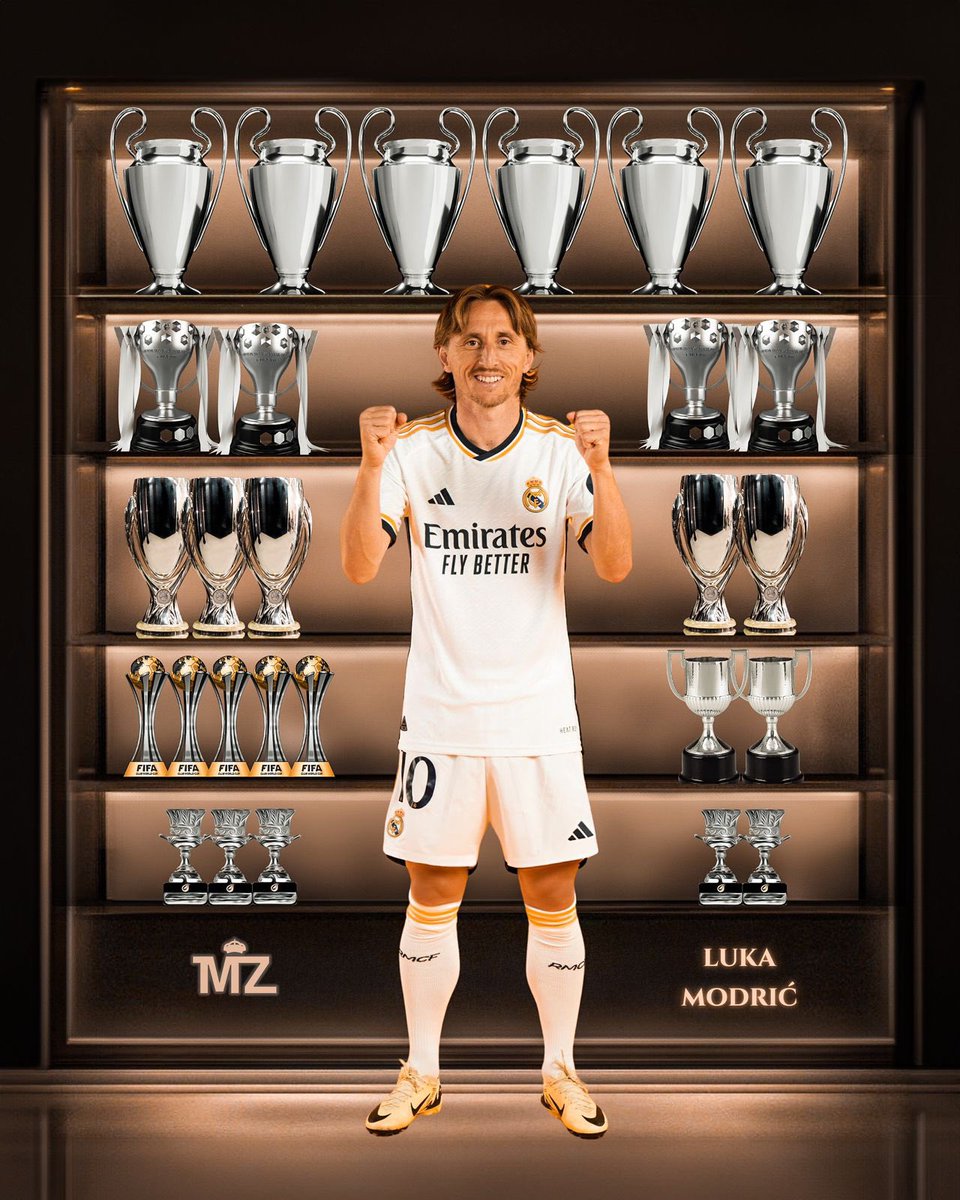 theMadridZone's tweet photo. 🚨BREAKING: Luka Modrić has the most titles in Real Madrid HISTORY! https://t.co/dWxnjLlEI3