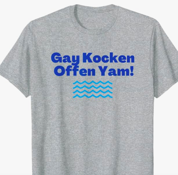 JewishDesigns's tweet photo. Thanks to the Yiddish buyer of a T shirt!
Gay Kocken Offen Yam means to take a hike or literally to go take a poop in the ocean
Buy here: https://t.co/hghaLM8OCA
#BuyIntoArt #Yiddish #YiddishGifts #YiddishCurse #Jewish #JewishHumor #YiddishHumor #JewishGifts #StopAntisemitism https://t.co/apFOZzE2ay