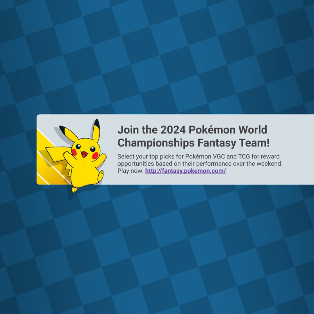 Did you see the new banner in the Pokémon Twitch extension? Fantasy Team is back! Join the competition and select your cards to earn prizes. Sign up by 8/16 to participate: fantasy.pokemon.com/en/
