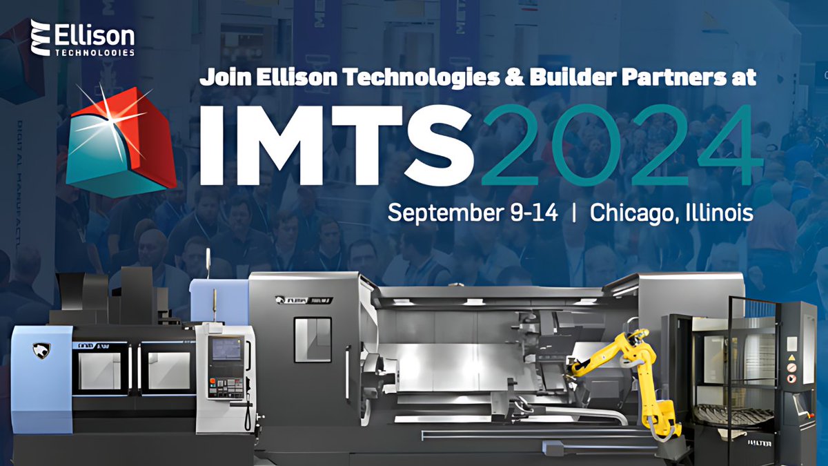 EllisonTech's tweet image. Join Us to discover the latest cutting-edge technology, take advantage of exclusive show promotions, and network with industry leaders.

Click here to see the full line-up of machines: 
bit.ly/3X5XlJ3

#IMTS2024 #MakeMore #EllisonTech