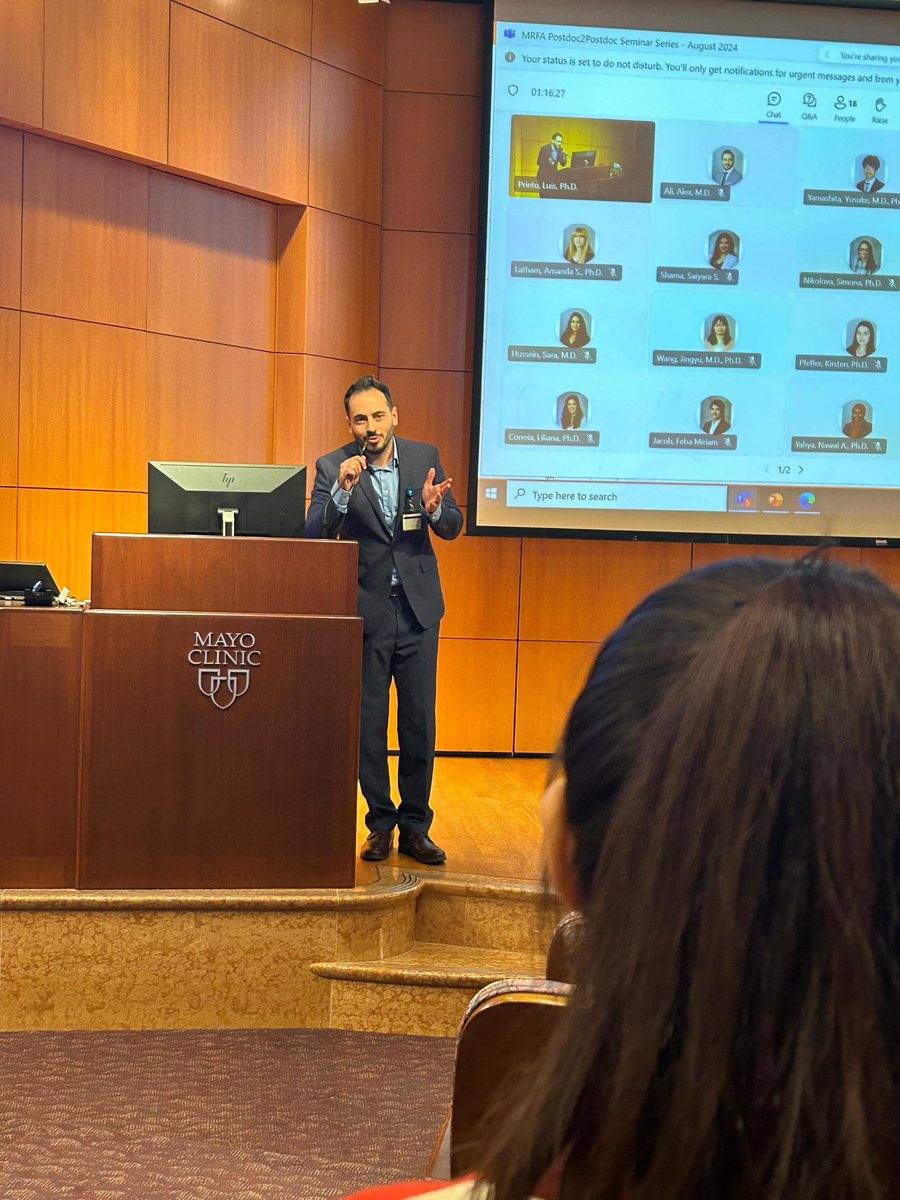 Thank you everyone for joining us at our first Thursday seminar last week! Big thanks to Dr. Prieto <a href="/LuisIPrieto1/">Luis I. Prieto</a> for sharing his research on Cancer and senescent cells. We were also pleased to introduce the new team at MRFA. 

What topics would you like to hear about next Month?