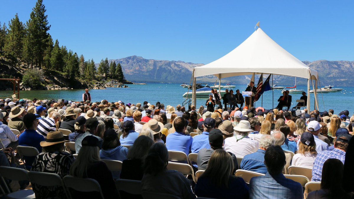 What a privilege to host <a href="/SecretaryPete/">Secretary Pete Buttigieg</a>, local advocates, and over 1,000 community members for the 28th Annual Lake Tahoe Summit!

This is about making Tahoe cleaner, safer, and more accessible for everyone. And I'm proud to have all of you in this fight with me to get it done.