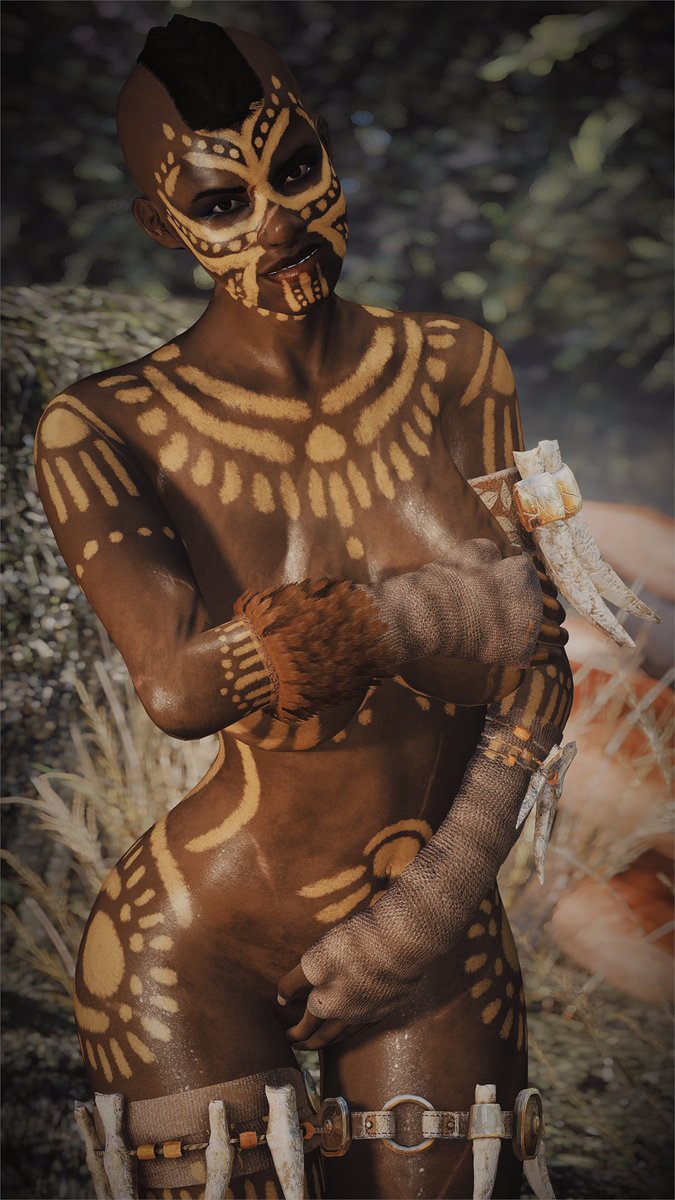 Skyrim SE - Tribal Redguard
Not being original but let's go for another lovely tribal design.

#SkyrimSE #Skyrim