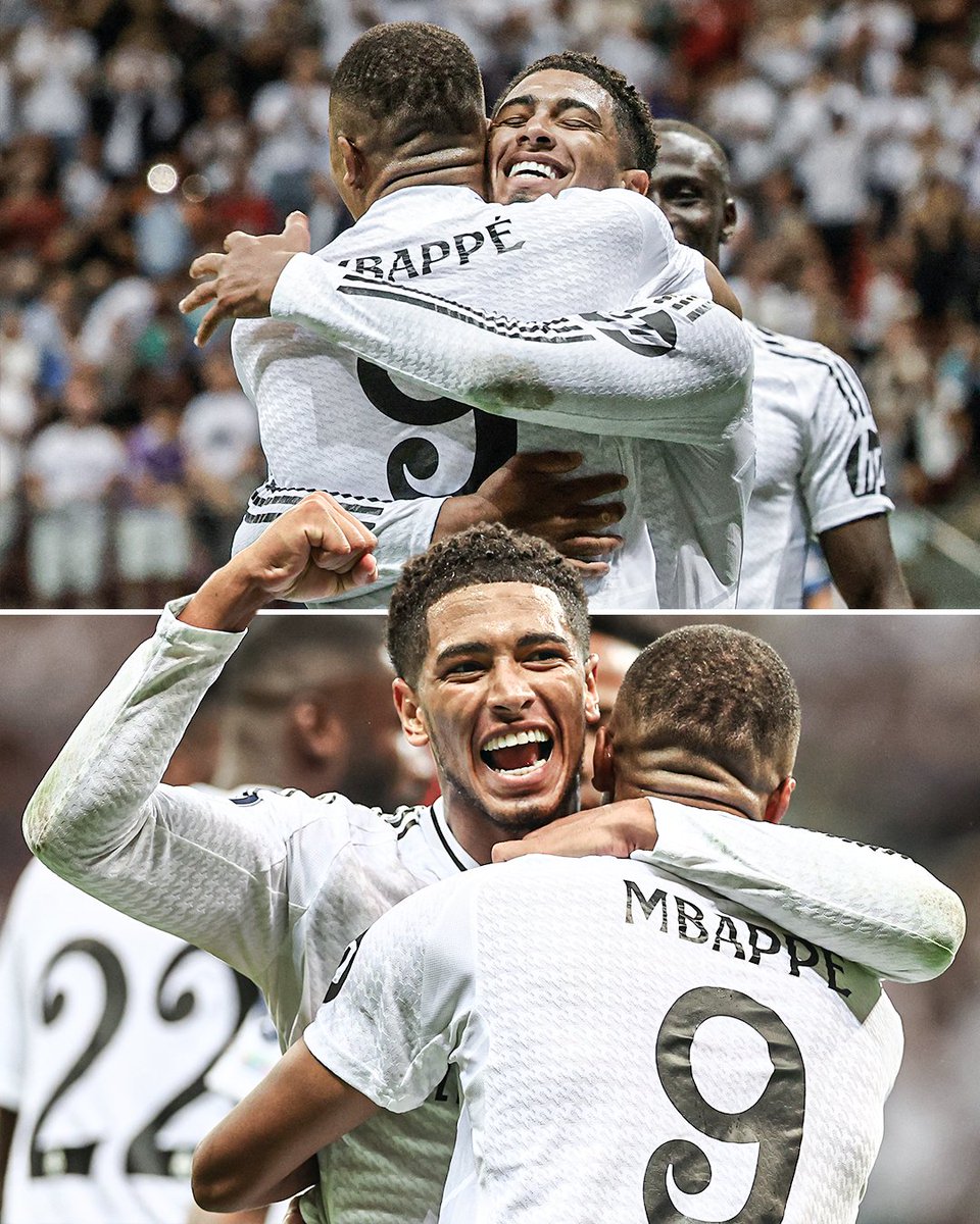 Kylian Mbappé is the first player to score in his competitive debut for Real Madrid since Jude Bellingham last season.

Look at what it meant to Bellingham to assist Mbappé for his first goal 🤍
