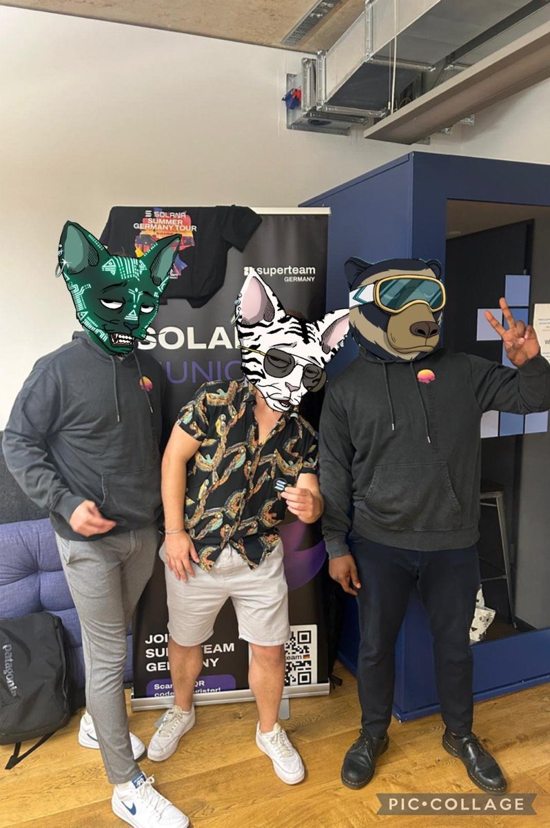 Had a blast today at the <a href="/SuperteamDE/">Superteam Germany</a> IRL meet-up.

Of course <a href="/DerHebler439/">DerHebler🗿💹🧲</a> <a href="/DoggTrade/">Paperdog.sol</a> and me had to represent <a href="/cetsfk/">Cets</a> and <a href="/okaybears/">Okay Bears</a> 

Also shoutout to <a href="/solanabeach_io/">Solana Beach</a> and <a href="/tbc_munich/">TUM Blockchain Club</a> for the great conversations!