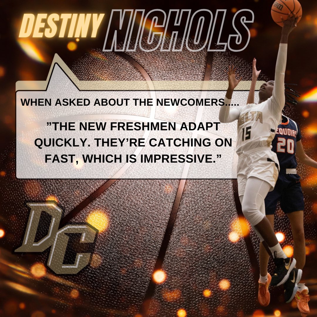 Welcome back Soph Destiny Nichols.She is a returning guard who will bring energy &amp; passion to the squad.Her speed &amp; quickness adds to her defensive attitude.Destiny is a Sacramento native &amp; Valley HS alumni. She is a Kinesiology major with hopes to be a teacher. Welcome back #15!