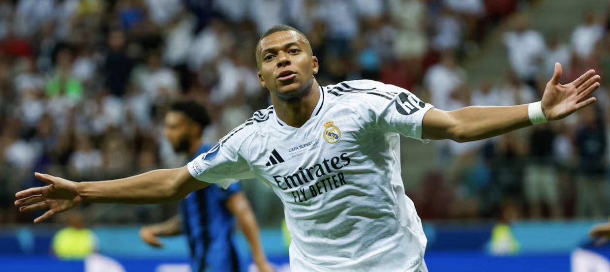 debandolero's tweet photo. el primer dibujo del primer gol de Mbappé con el Real Madrid https://t.co/yUxSug2PpG