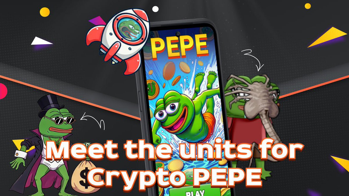 realisnetwork's tweet photo. Meet #CryptoPEPE units 🐸🔥

How do you like these funny frogs in the pic? 🤔

Very soon you’ll see them in the game. And be able to merge, complete exciting tasks and get $PEPE coin 💰

See you on Google Play 😉 https://t.co/I9RS8YmhxI