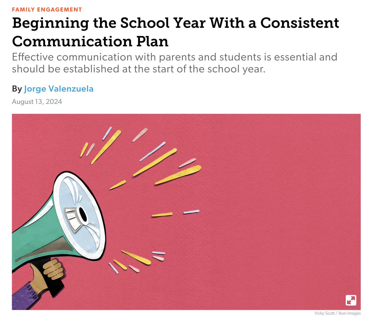 🌟 Effective communication with parents and students is essential and should be established at the start of the school year. 🌟

Dive into my article📝, Beginning the School Year With a Consistent Communication Plan. 📚💼

Thank you, <a href="/Edutopia/">edutopia</a>, for publishing this work. 🙏

Read
