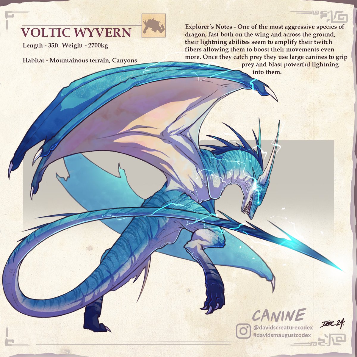 Smaugust Prompt Canine #smaugust #smaugust2024 #creaturedesign #dragondesign #conceptart #creatureart #dragonart #dndmonsters