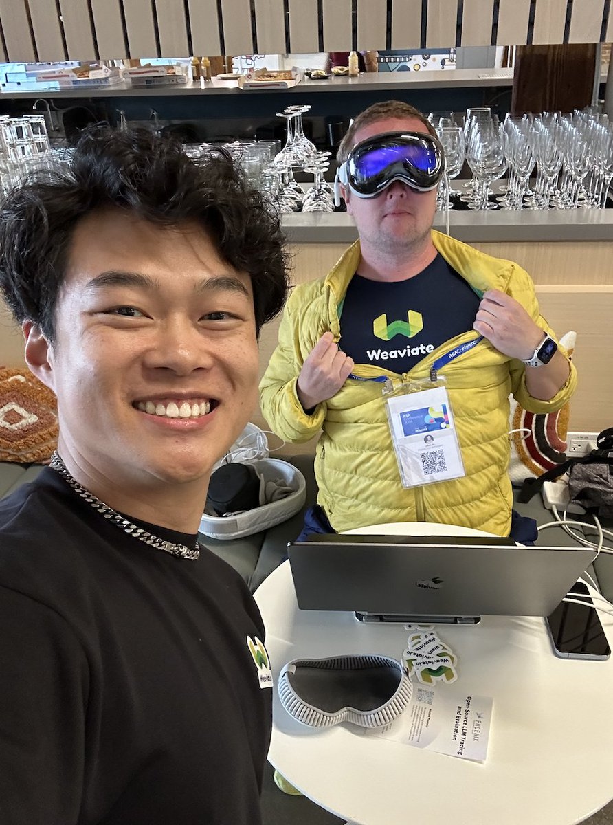 This is Jacob from last night at Hack Night! I'm a huge fan of Jacob and builders like Jacob, he's on a mission to build epic stuff (check out <a href="/GlowbomCorp/">Glowbom</a>) and he's rocking that <a href="/weaviate_io/">Weaviate • vector database</a> t-shirt!

So happy to have you in the community building with us Jacob!