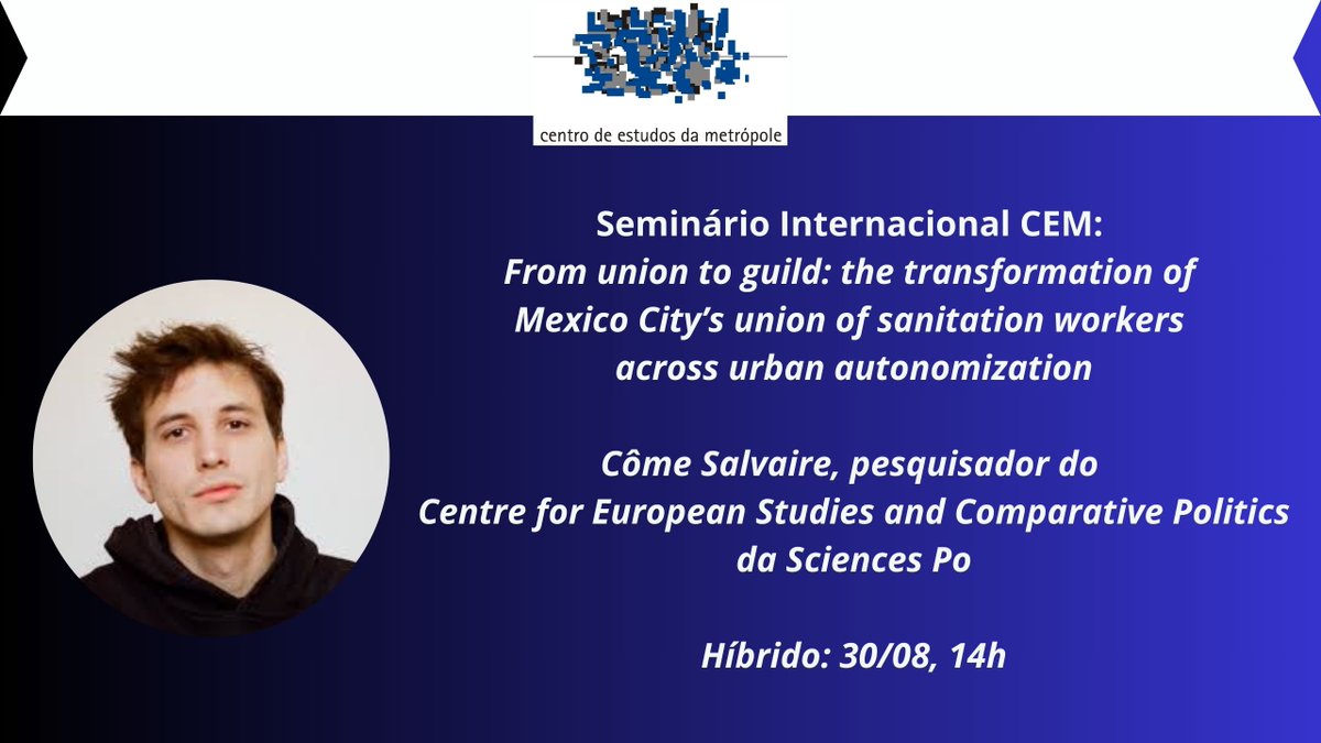 CEM-Centro de Estudos da Metropóle tweet media