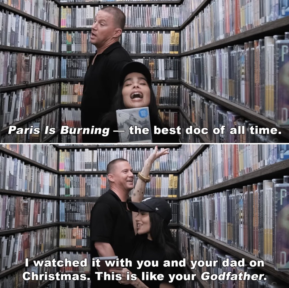 Brocklesnitch's tweet photo. Obsessed with the kravitz family showing Paris is Burning to Channing Tatum at Christmas…I love these two I fear… https://t.co/g8BXly5n3B