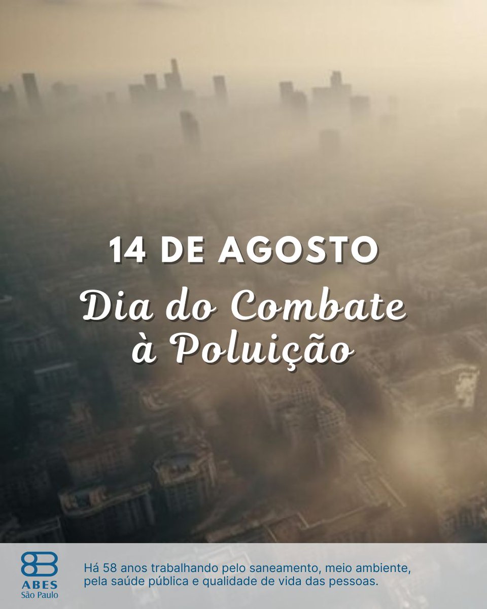 🗓♻️O Dia de Combate à Poluição, celebrado nesta quarta-feira, 14 de agosto, visa alertar a população a respeito dos riscos decorrentes da alteração do meio ambiente e incentivar, além do debate, ações de combate a este mal por um mundo mais saudável para todos.