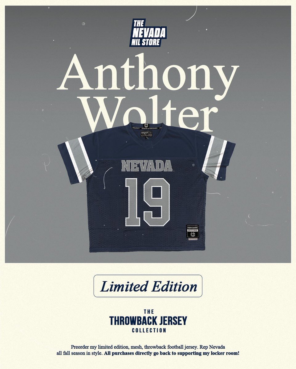Anthony Wolter (@anthonywolter11) on Twitter photo Throwback Jerseys are officially LIVE within my Locker Room!! Go get yours at <a href="/nevadanilstore/">Nevada NIL Store</a> #GoPack πΊ
Link in bio π Throwback Jerseys are officially LIVE within my Locker Room!! Go get yours at <a href="/nevadanilstore/">Nevada NIL Store</a> #GoPack πΊ
Link in bio π
