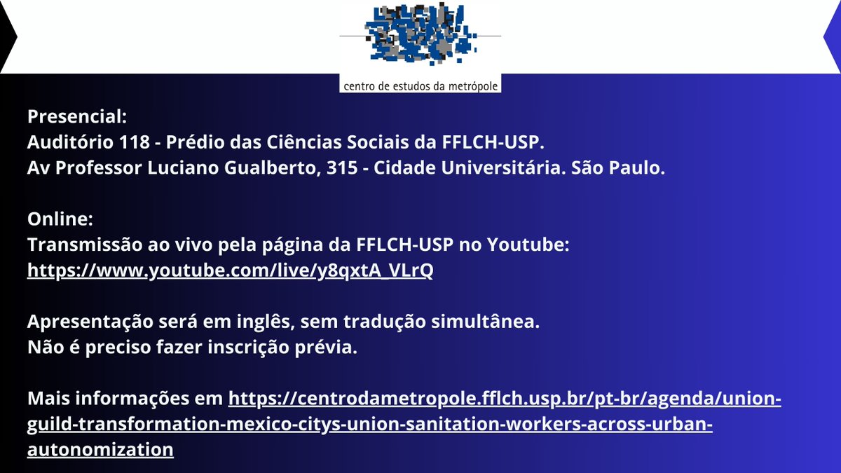 CEM-Centro de Estudos da Metropóle tweet media