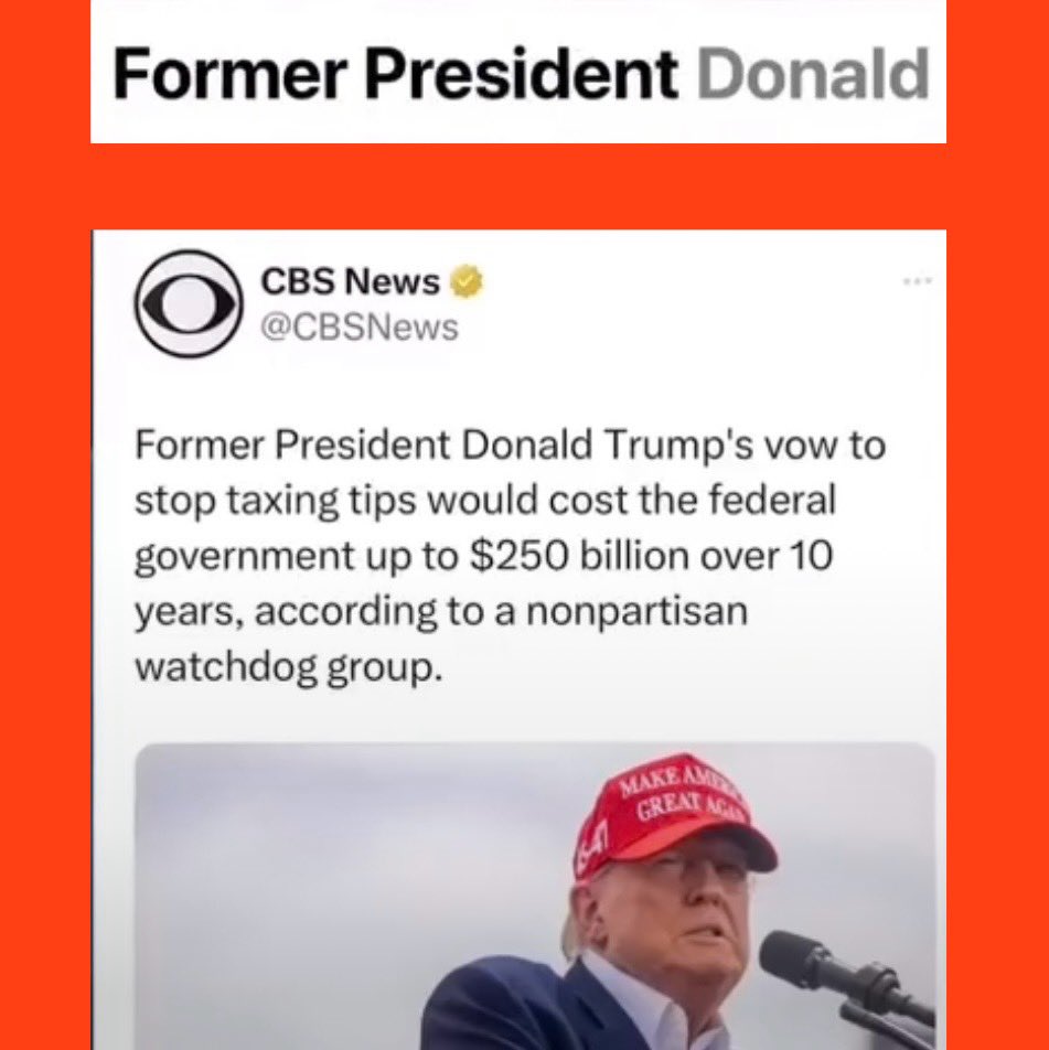 LatinosMAGA's tweet photo. #KamaleonHarris changes position or steals Trumpโs policies because the #MainStreamMedia covers for her & the #Democrats. #MSM doesn't even mention that as VP she was the decisive vote to increase #TAXonTips and to hire 80,000 IRS agents to go after the people who work for #TIPS. https://t.co/Dk4ckcw6ay