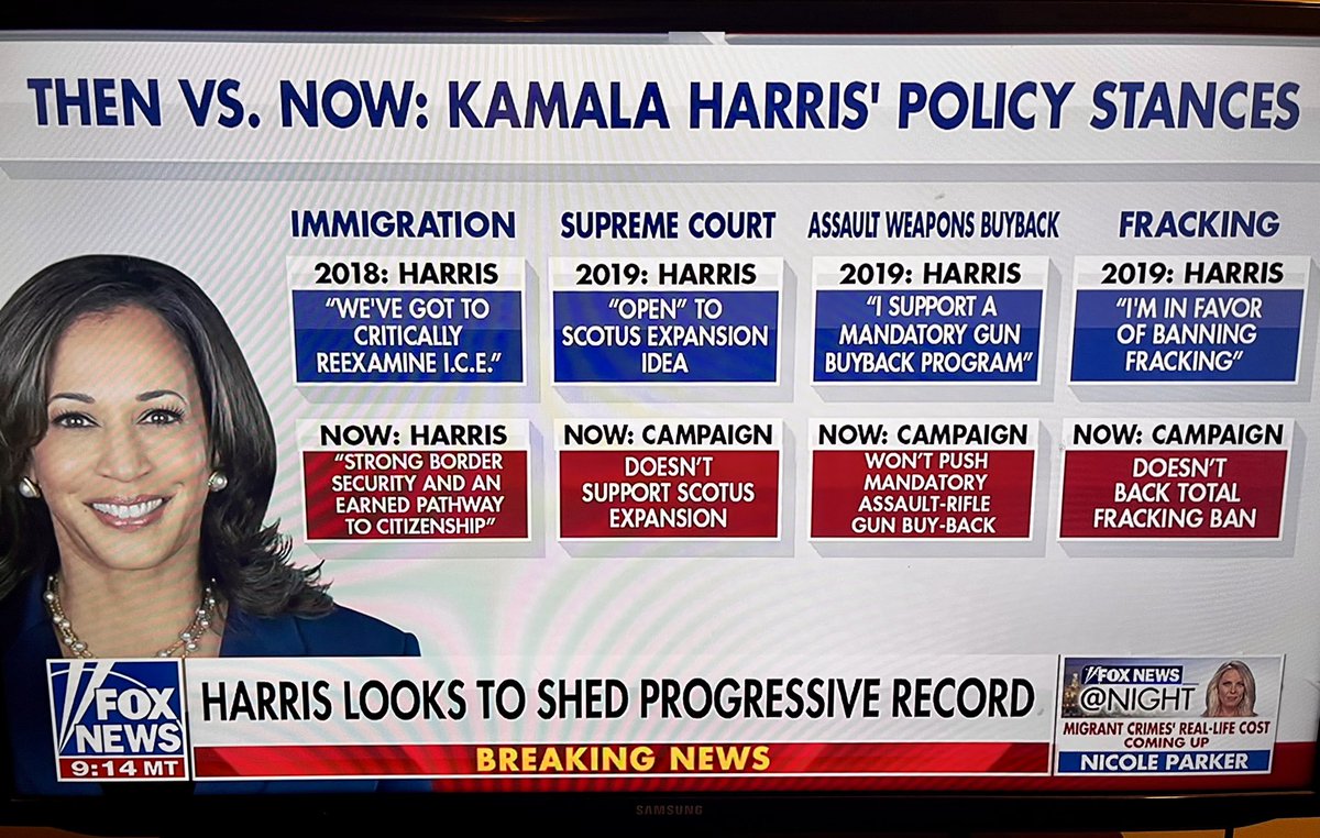 LatinosMAGA's tweet photo. #KamaleonHarris changes position or steals Trumpโs policies because the #MainStreamMedia covers for her & the #Democrats. #MSM doesn't even mention that as VP she was the decisive vote to increase #TAXonTips and to hire 80,000 IRS agents to go after the people who work for #TIPS. https://t.co/Dk4ckcw6ay
